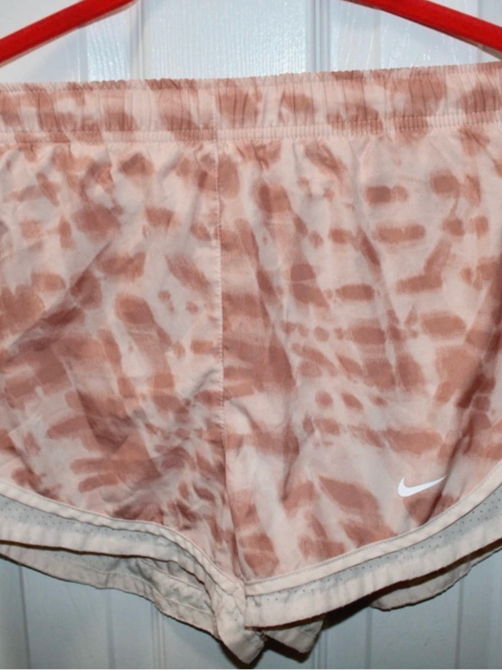 Nike Women’s Peach Tie-Dye Athletic Shorts